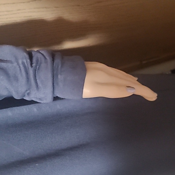 SILENCE + WARM MAXI LENGTH GRAY FLEECE DRESS FALL & WINTER BEAUTIFUL - Picture 3 of 4